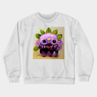 Cute flower monster for gardeners Crewneck Sweatshirt